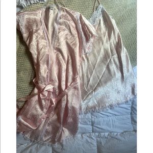 Christian Dior Pink Robe and slip set